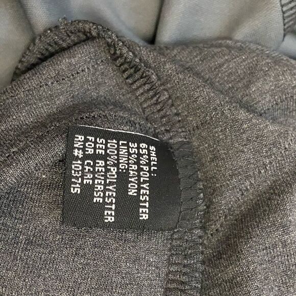 SHARGANO Grey Cowl Neck Fitted Stretch 3/4 Sleeve Knee Length Dress 6 - Picture 8 of 9